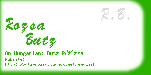 rozsa butz business card